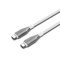 Cygnett Armoured Braided USB-C to USB-C (2.0) Cable (2M) - White (CY4677PCTYC), 5A/100W, 480Mbps, Turbo Charge, Best for Laptop, 5 Years Warranty