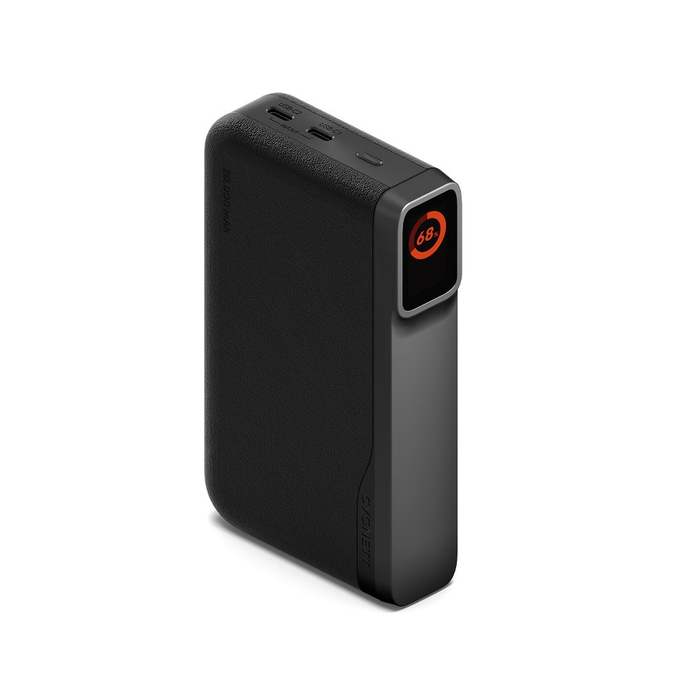 Cygnett Encore 20k mAh Power Bank - Graphite(CY5633PBCHE), 65W, 2x USB-C PD, 1x USB-A Ports, LED Display,Fast Charge,3x Device Charge,2 Years Warranty