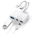 USP Lightning/USB-C to USB Adapter features a USB OTG Port, 3.5mm Headphone Jack & Fast-charging Port, 2 Years Warranty