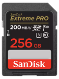 SanDisk 256GB Extreme PRO Memory Card 200MB/s Full HD & 4K UHD Class 30 Speed Shock Proof Temperature Proof Water Proof X-ray Proof Digital Camera