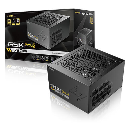 Antec GSK750 80+ Gold Fully Modular ATX 3.1, PCI-E 5.1 latest High Quality Japanese Capacitors, Ultimate performance and reliability, PSU (LS)