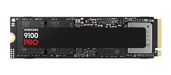 Samsung 9100 PRO 2TB PCIe Gen5 NVMe SSD 14700MB/s 13400MB/s R/W 1850K/2600K IOPS 1200TBW 1.5M hrs V-NAND TLC AES 256-bit Encryption 5yr wty