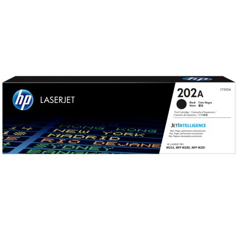 HP CF500A, 202A Black LaserJet Toner Cartridge
