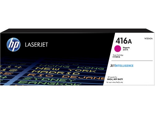 HP W2043A, 416A Magenta Toner, High Yield, Approx 2.4 K Pages, M454, M479 Compatible