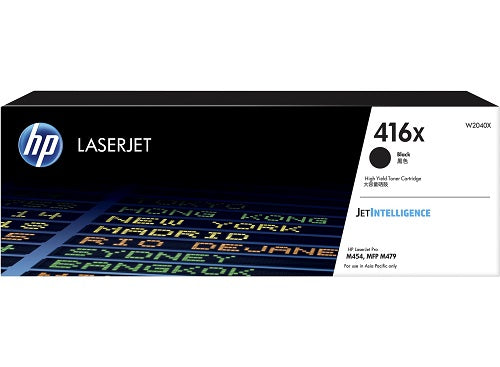 HP W2040X, 416X Black Toner, High Yield, Approx 7.5K Pages, M454, M479 Compatible