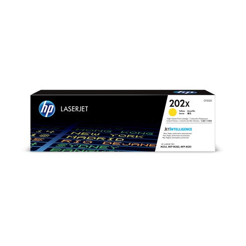 HP CF502X, 202X Yellow LaserJet Toner Cartridge