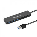 (LS)Simplecom CH365 SuperSpeed 3 Port USB 3.0 (USB 3.2 Gen 1) Hub with SD MicroSD Card Reader