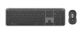 Logitech SIGNATURE SLIM COMBO MK950 -Graphite Keyboard Full-size layout with number pad Mouse 1000 DPI 1-Year Limited Hardware Warranty