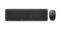 RAPOO Wireless Stylish, Spill-Resistant, Retro Style Round Key, 1000DPI, 2.4G Connection, 10M Range, Nano Receiver, Optical Mouse & Keyboard Black