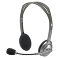 Logitech 981-000459, H110 Stereo Headset, On ear, Frequency response: Headset: 20Hz-20,000Hz Microphone: 100Hz-16,000Hz, 6-foot shielded cord, 3.5mm colour-coded connectors, Noise-canceling microphone, Flexible, rotating boom, 2 Year Warranty 