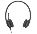 Logitech 981-000477, H340 USB Headset, Internet calls and stereo sound in seconds. Achieve quality audio quickly and easily by plugging in the USB connection, 2 Year Warranty 