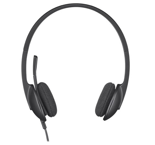Logitech 981-000477, H340 USB Headset, Internet calls and stereo sound in seconds. Achieve quality audio quickly and easily by plugging in the USB connection, 2 Year Warranty 