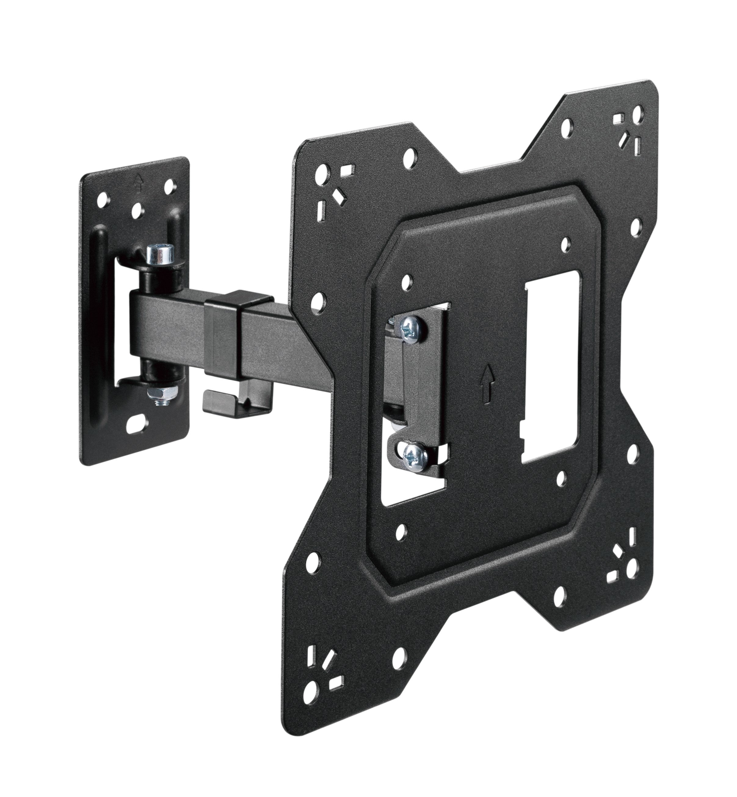 BrateckEconomical Full-Motion TV Wall Mount For 23'-43' Fit Curved TV up to 30KG, VESA 100x100,100x200,200x100,200x200 Fine Texture Black (LS)