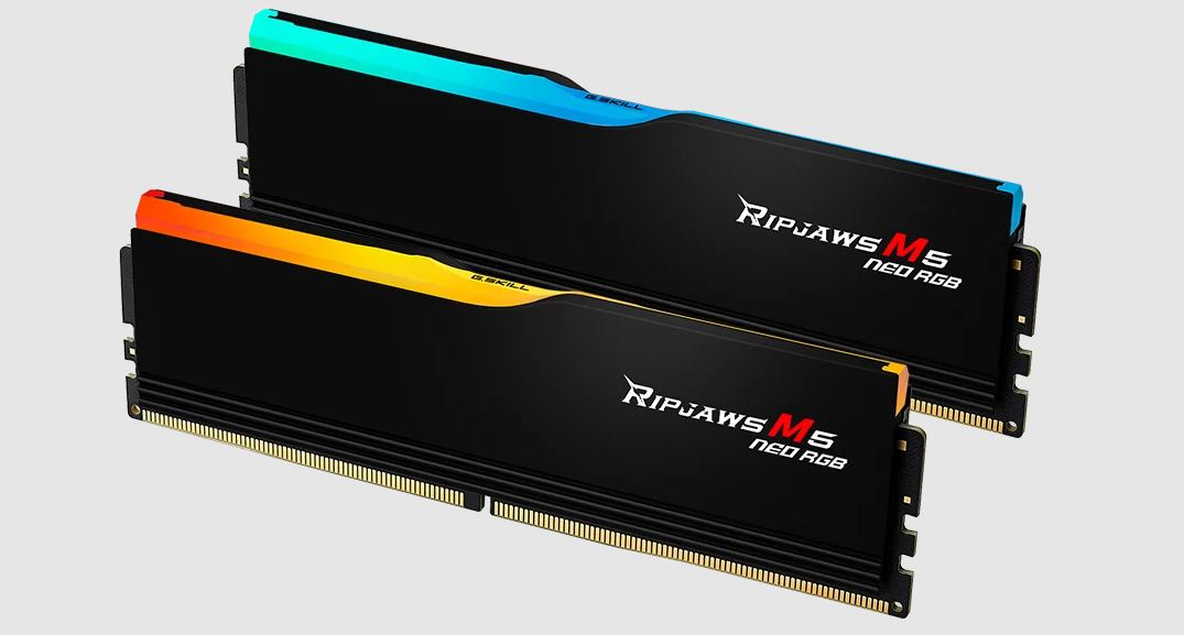 G.SKILL F5-6000J3636F32GX2-RM5NRK 64GB (2 x 32GB)/ DDR5 6000 MT/s/ Timings 36-36-36-96/ Voltage 1.35 V/ Ripjaws M5 Neo/EXPO/XMP 3.0
