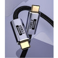 USP BoostUp Cafule Braided USB-C to USB-C (3.2 Gen2) Charge & Video Cable (1M) - Black, 5A/100W PD, 20Gbps, 8K/60Hz, Apple, Samsung, 2 Years Warranty