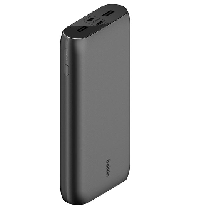 Belkin BoostCharge CCC-Certified 26k mAh Power Bank (4 Port ) + USB-C to USB-C Cable (45CM) - Black (BPB016BTBK),` 32W, 2x USB-C, 2 Years Warranty