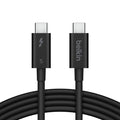 Belkin Connect Thunderbolt 5 USB-C to USB-C Cable (1M) - Black (INZ005fq1MBK), 5A/240W, 80Gbps, 8K or 4K@540Hz, Durable, 2 Years Warranty