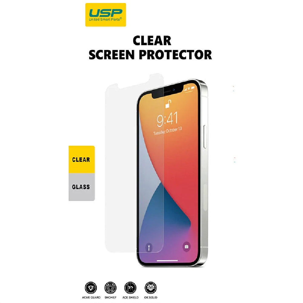 USP Apple iPhone 14 Pro Max Tempered Glass Screen Protector : Full Coverage, 9H Hardness, Bubble-free, Anti-fingerprint, 3 Years Warranty
