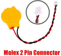 Internal CMOS Battery CR2032 Molex 2 pin
