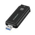 Simplecom NW812v2 AX5400 Tri-Band WiFi 6E USB Adapter, USB 3.2, AX5400, 2.4/5/6GHz, up to 2402Mbps, MU-MIMO, OFDMA, WPA3, foldable antenna