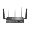 TP-Link ER706W-4G Omada 4G+ Cat6 AX3000 Gigabit VPN Router, 4G+, Dual Band Wi-fi 6, 6 Gigabit Ports (5 RJ45+1 SFP), 5 High-Gain Detach Ant.
