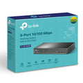 TP-Link TL-SF1009P 9-Port 10/100Mbps Desktop Switch with 8-Port PoE+, Up to 65W for 8 PoE ports, Up to 30W for each PoE port