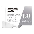Silicon Power SP128GBSTXDA2V20SP, Superior A2 MicroSD Card, 128GB, Class 10, UHS-I, A1, A20, V30, U3, Read Speed: Up to 100MB/s, Write Speed: Up to 80MB/s, 5 Year Warranty