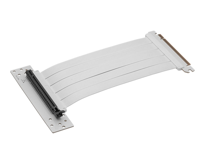 MSI MPG PCI-E 4.0 X16 RISER CABLE 180mm-White Supports ATX / M-ATX / Mini ITX, 2x USB 3.2, 1x USB-C, 1x HD Audio, 1x Mic, ATX Power Supply (LS)