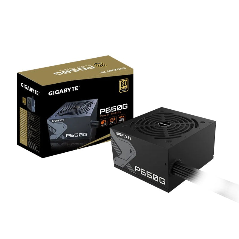 Gigabyte GP-P650G 650W ATX PSU Power Supply 80+  120mm 12V >100K Hrs 60-50 Hz 650W 120mm Fan 80 PLUS Gold