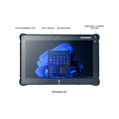 DURABOOK R11, 11.6' SR 1000 NIT, Intel® Core™ i5-1235U,Windows 11, 16GB RAM, 256GB PCIe SSD,Wi-Fi 6E, Bluetooth v5.3, 2MP Front Camera,3 year Warranty