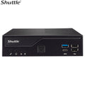 Shuttle DH610 Slim Mini PC 1L Barebone - Intel 12th/13th/14th Gen , 2xDDR4, 2.5' HDD/SSD bay, 2xLAN (1G & 2.5G), 2xRS232, HDMI, 2xDP, 120W, Vesa