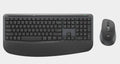 Logitech 920-014020, Signature Comfort Plus Combo MK880, Wireless Keyboard and Mouse Combo, Bluetooth Connectivity, Multi-Device Easy-Switch, Integrated Palm Rest, Cushioned Mouse Design, Full-Size Keyboard, Graphite, 1 Year Warrant