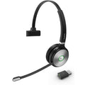 Yealink WH62 Portable Mono DECT Wireless Headset, WDD60 DECT Dongle,USB Charging Cable,Carry Pouch,Microsoft Teams & Zoom Certified,2Mics, EOS
