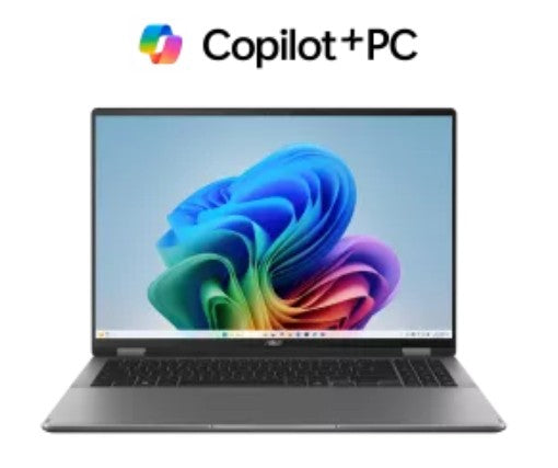 ASUS Vivobook 16 Flip 16' INTEL CORE ULTRA 7 258V  LPDDR5X 32GB 1TB PCIEG4 Matte Grey Win11 Pro Copilot+ Notebook