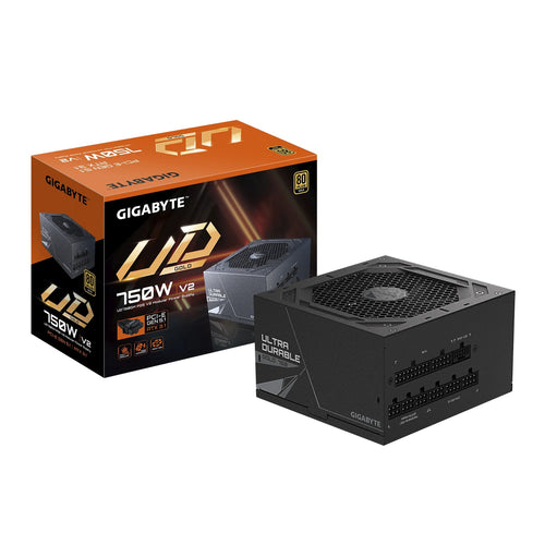 (LS) Gigabyte UD750GM PG5 V2, 750W ATX PSU Power Supply  80+ Gold >90%  Black Embossed Cables 100-240 Vac  >100K Hrs (NEW)