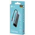 TP-Link UH7020C USB Type-C 7 in 1 Hub, 4K@60Hz HDMI, SD & microSD UHS-I, 100W Power Delivery, 1× USB-C Data Port, 2× USB-A Data Ports.