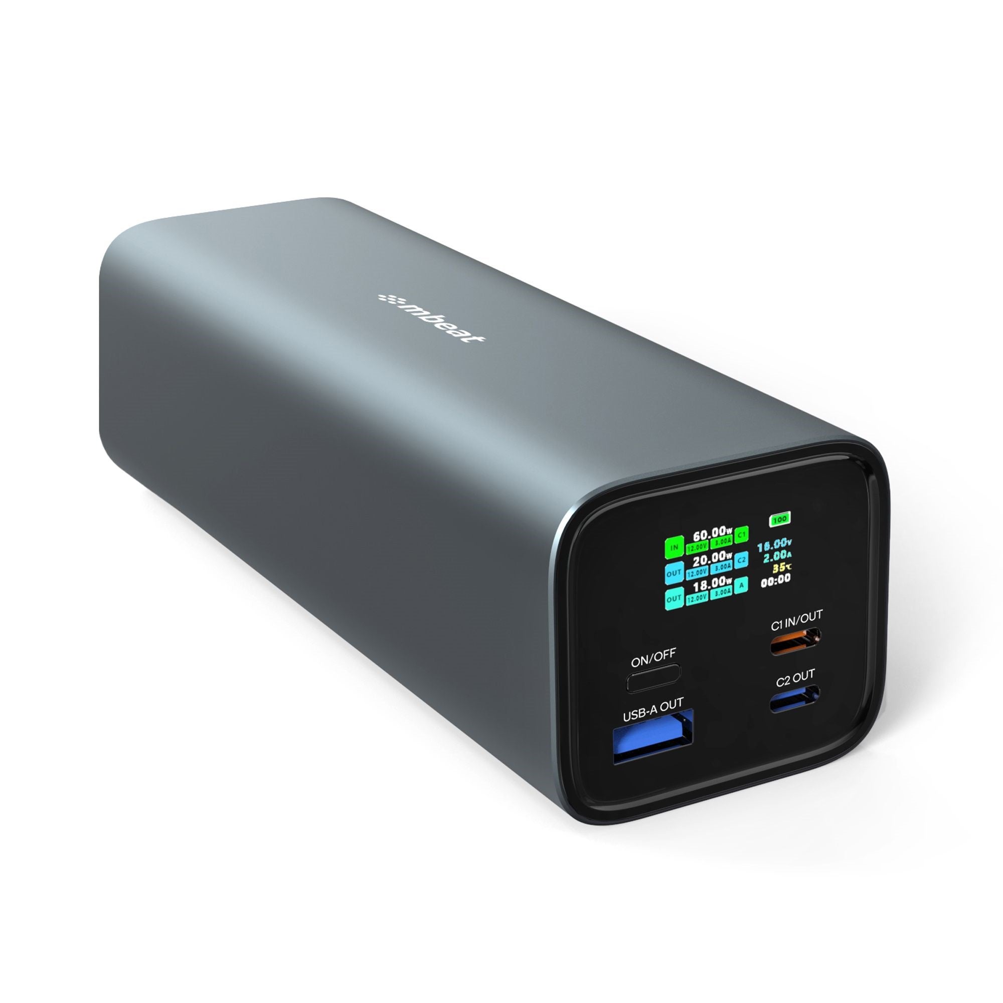 mbeat® Gorilla Power 27000mAh USB-C PD 140W Power Bank for Laptop/Tablet/Smartphone Turbocharged Charging Product Weight: 600g