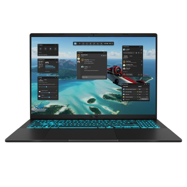 ASUS V16 16' RTX 4050 INTEL Core 7 240H WUXGA (1920 x 1200) 16:10 16GB DDR5 512G PCIEG4 Black Win11 H Backlit KB Creator Gaming Laptop 1.95kg