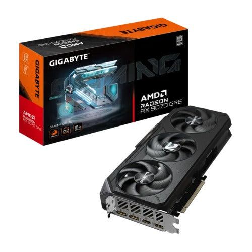 *Limit 1 Unit per Customer* Gigabyte GV-R907GREGAMING OC-12GD, Radeon RX 9070 GRE GAMING OC 12GB GDDR6 192-Bit PCIe 5.0 Graphics Card, 3072 Stream Processors, 2920MHz Boost Clock, 3 Years