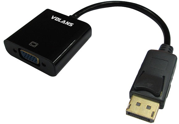Volans VL-DPVG, DisplayPort to VGA Male to Female Converter, Support VGA, SVGA, XGA, SXGA and UXGA at 162 MHz pixel rate, 1 Year Wty