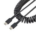 StarTech.com 1.6ft (50cm) USB-C Fast Charging Cable, Rugged, Coiled, Charge & Sync, 3A, USB 2.0, TPE Jacket and Aramid Fiber - USB C Charging Cord