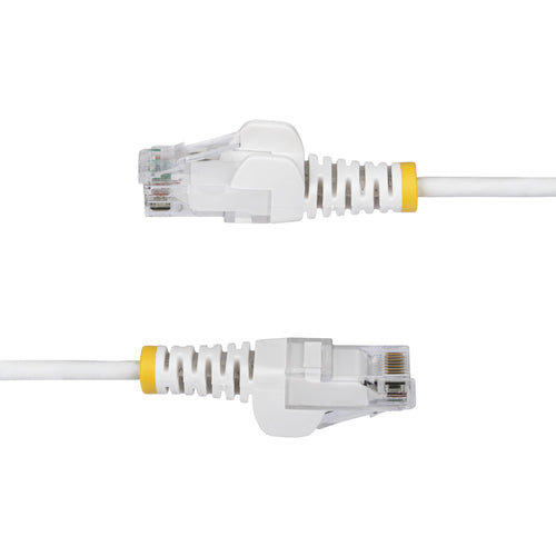 STARTECH.COM.com 15m White Slim CAT6 Ethernet Cable, Snagless, 28AWG, LSZH, LTW