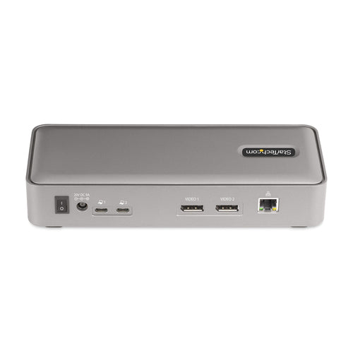 StarTech.com Dual-Laptop USB-C KVM Docking Station, Dual Monitor 4K 60Hz DisplayPort Dock, 5-Port USB Hub, GbE, 90W/45W Power Delivery to Two Laptops, Windows/Mac, 2-Host KVM Dock - TAA
