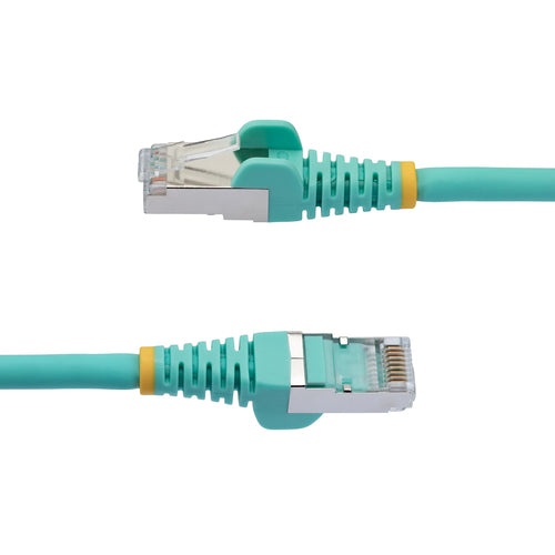 StarTech.com 10m CAT6a Ethernet Cable - Aqua - Low Smoke Zero Halogen (LSZH) - 10GbE 500MHz 100W PoE++ Snagless RJ-45 w/Strain Reliefs S/FTP Network Patch Cord