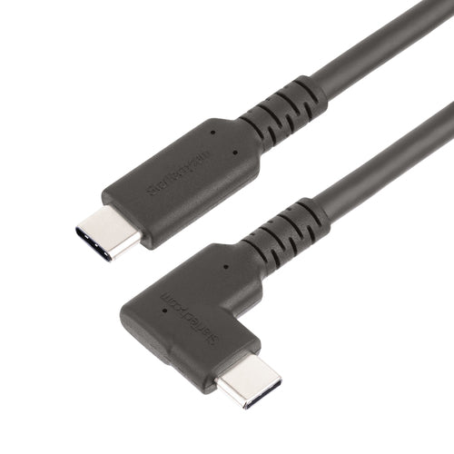 STARTECH 1m Rugged Right Angle USB-C Cable USB 3.2 10 Gbps, USB C Data Transfer Cable, 4K