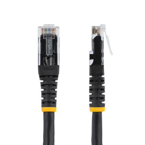 StarTech.com 10ft CAT6 Ethernet Cable - Black CAT 6 Gigabit Ethernet Wire -250MHz 100W PoE RJ45 UTP Molded Network/Patch Cord w/Strain Relief/ Individually Tested