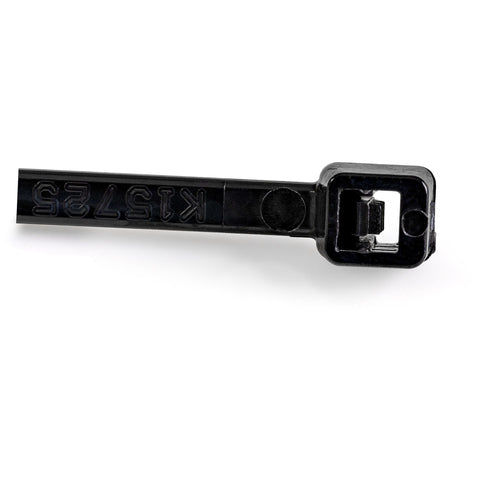 StarTech.com 100-Pack 6"(15cm) Cable Ties - 1/8"(3.6mm) wide, 1-3/8"(39mm) Bundle Diameter, 40lb(18kg) Tensile Strength, Nylon Self Locking Zip Ties with Curved Tip, UL Listed, Black - TAA