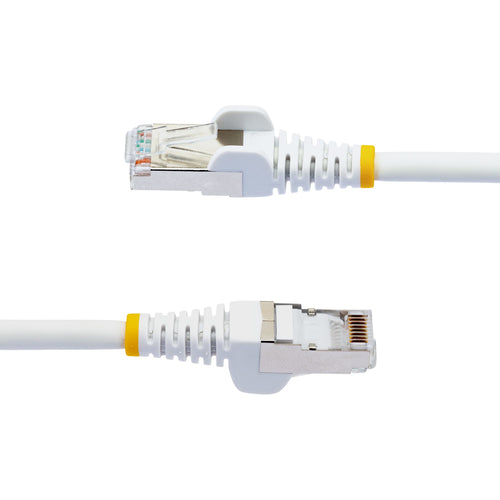 StarTech.com 1.5m CAT6a Ethernet Cable - White - Low Smoke Zero Halogen (LSZH) - 10GbE 500MHz 100W PoE++ Snagless RJ-45 w/Strain Reliefs S/FTP Network Patch Cord