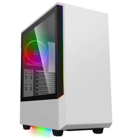 ACase GT-004 WH, Panda RGB ATX Gaming Case, Mid Tower, Tempered Glass Side Panel, Drive Bays: 2x3.5", 2x2.5", Expansion Slots: 7, Motherboard Support: E-ATX/ATX/M-ATX/Mini-ITX, Pre-Installed Fan: 1x120mm, ARGB, White, 1 Year Warranty