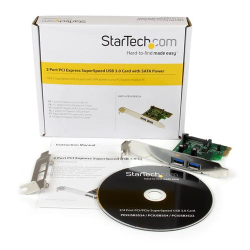 STARTECH.COM 2 PORT USB-A (3.0) PCIe CARD WITH UASP, STD PROFILE, 2YR